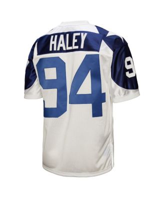 Men's Charles Haley White Dallas Cowboys 1994 Authentic Throwback Retired Player Jersey