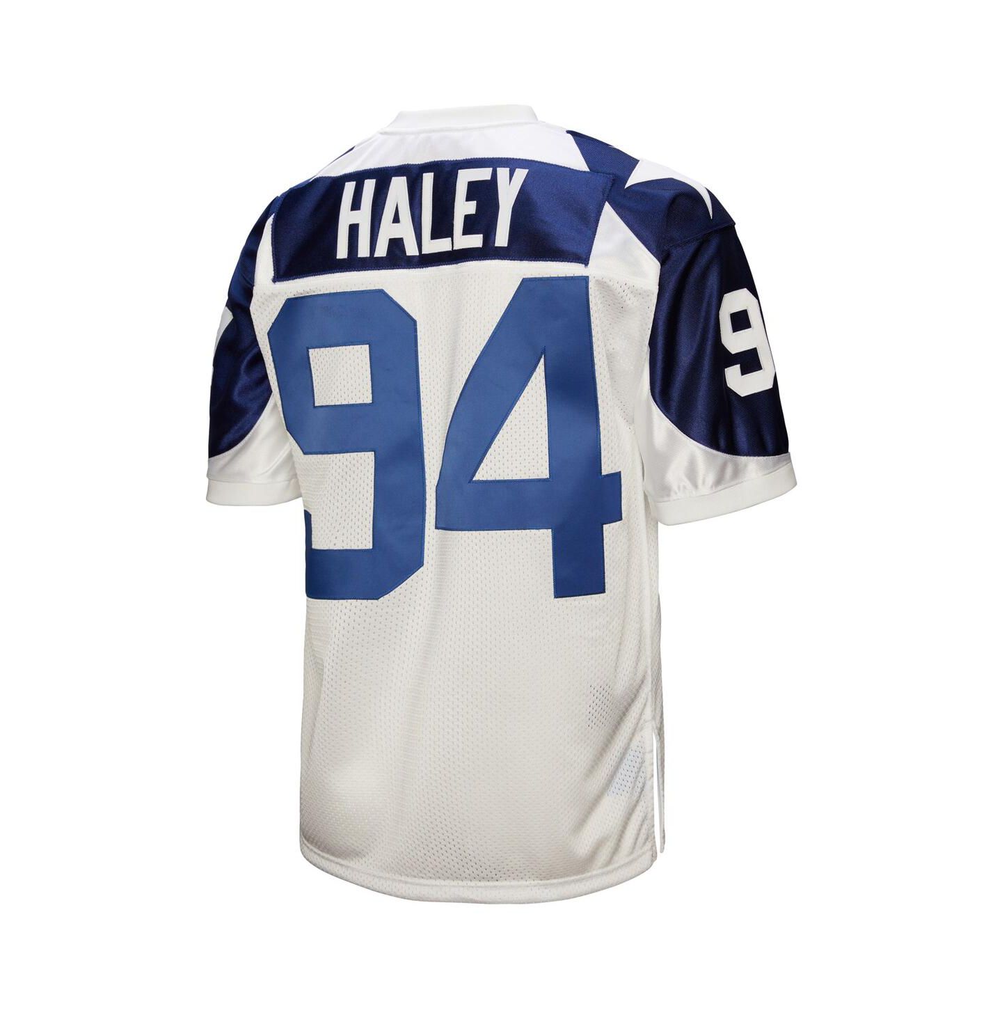 Мужской топ Mitchell & Ness Charles Haley White Dallas Cowboys 1994 Authentic Throwback Retired Player Jersey — фото 2
