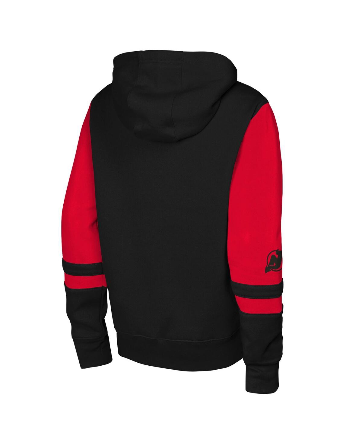 Outerstuff Big Boys And Girls Black New Jersey Devils Face Off Full-zip Hoodie In Black
