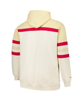 Men's Cream Ohio State Buckeyes Big Tall Head Coach Pullover Hoodie