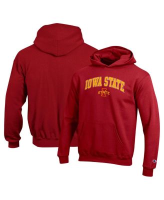 Champion - Big Boys and Girls Cardinal Iowa State Cyclones Campus Pullover Hoodie