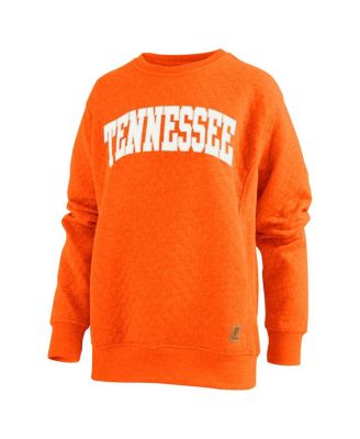 Pressbox - Women's Tennessee Orange Tennessee Volunteers Moose Quilted Pullover Sweatshirt