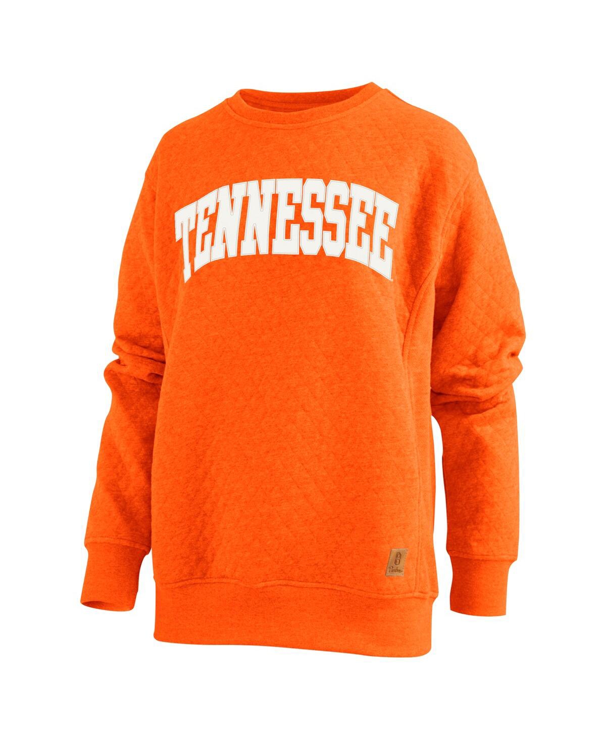 PRESSBOX WOMEN'S TENNESSEE ORANGE TENNESSEE VOLUNTEERS MOOSE QUILTED PULLOVER SWEATSHIRT 
