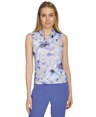 Calvin klein pleated top discount