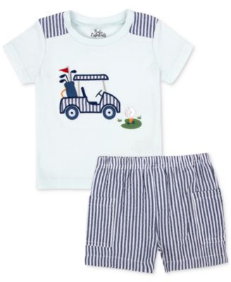 Baby Essentials - Baby Boys 2-Pc. Golf Cart Shirt & Shorts Set