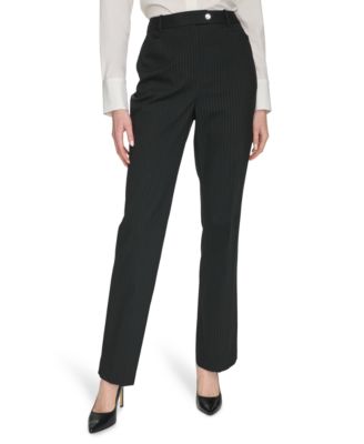 Calvin Klein - Women's Pinstripe Modern Fit Trousers
