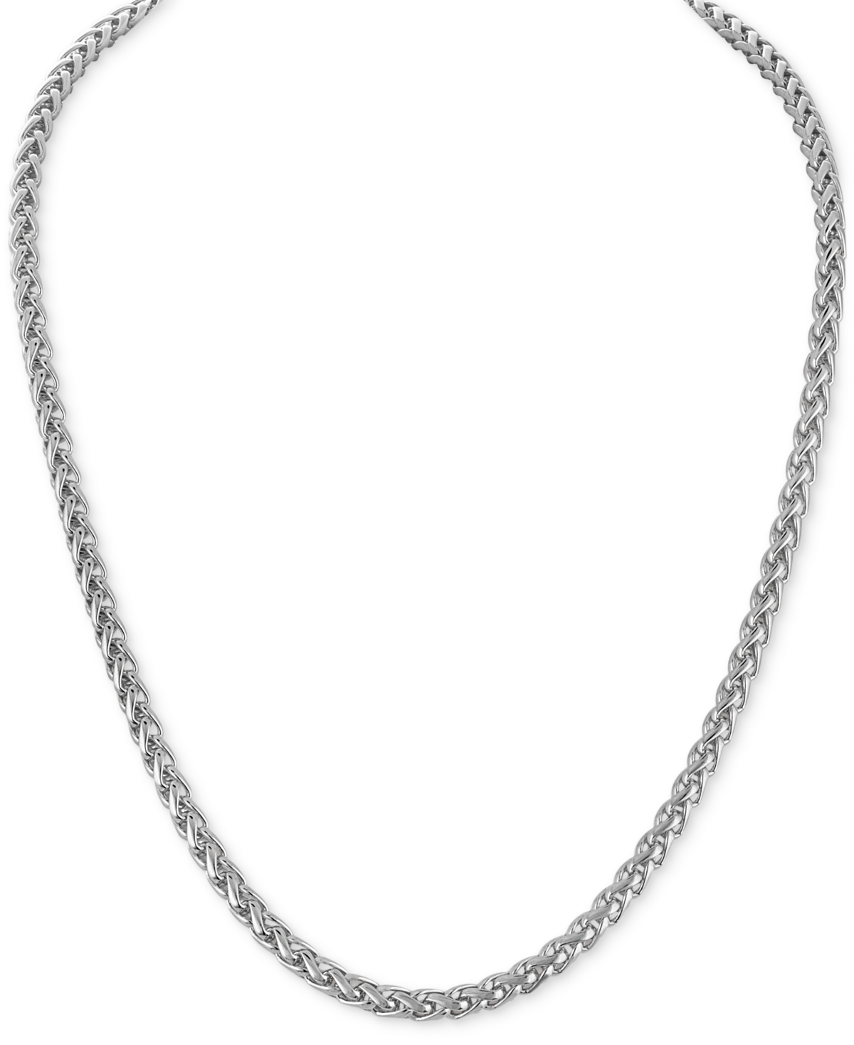 Shop Esquire Men's Jewelry 2-pc. Set Wheat Link Chain Necklace & Matching Bracelet, Set In Sterling Silver Or 14k Gold-plated S