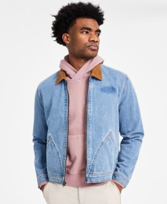 Men's Goldrush Regular-Fit Full-Zip Trucker Jacket with Corduroy Collar, Heritage Regular-Fit Hoodie & Morrison Tapered Garment-Dyed  Cargo Pants, Exclusively at Macy's 
