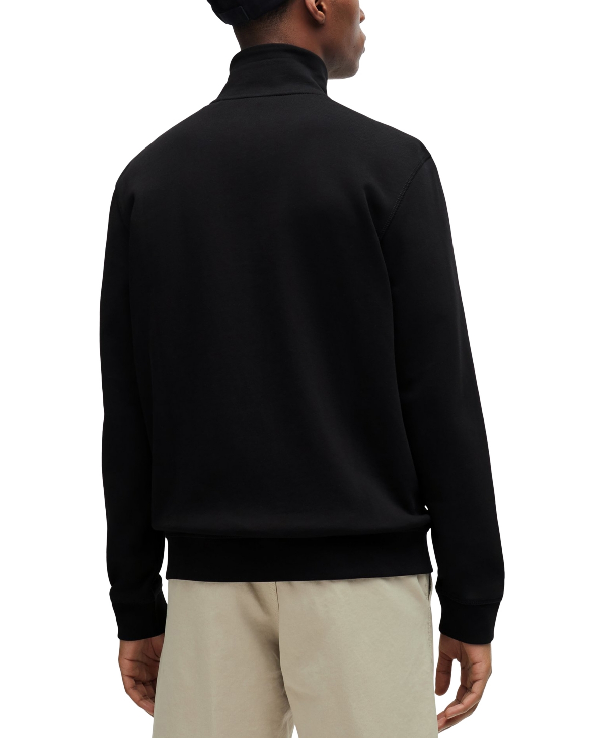Hugo Boss Boss By  Men's Logo Badge Zip-up Jacket In Black