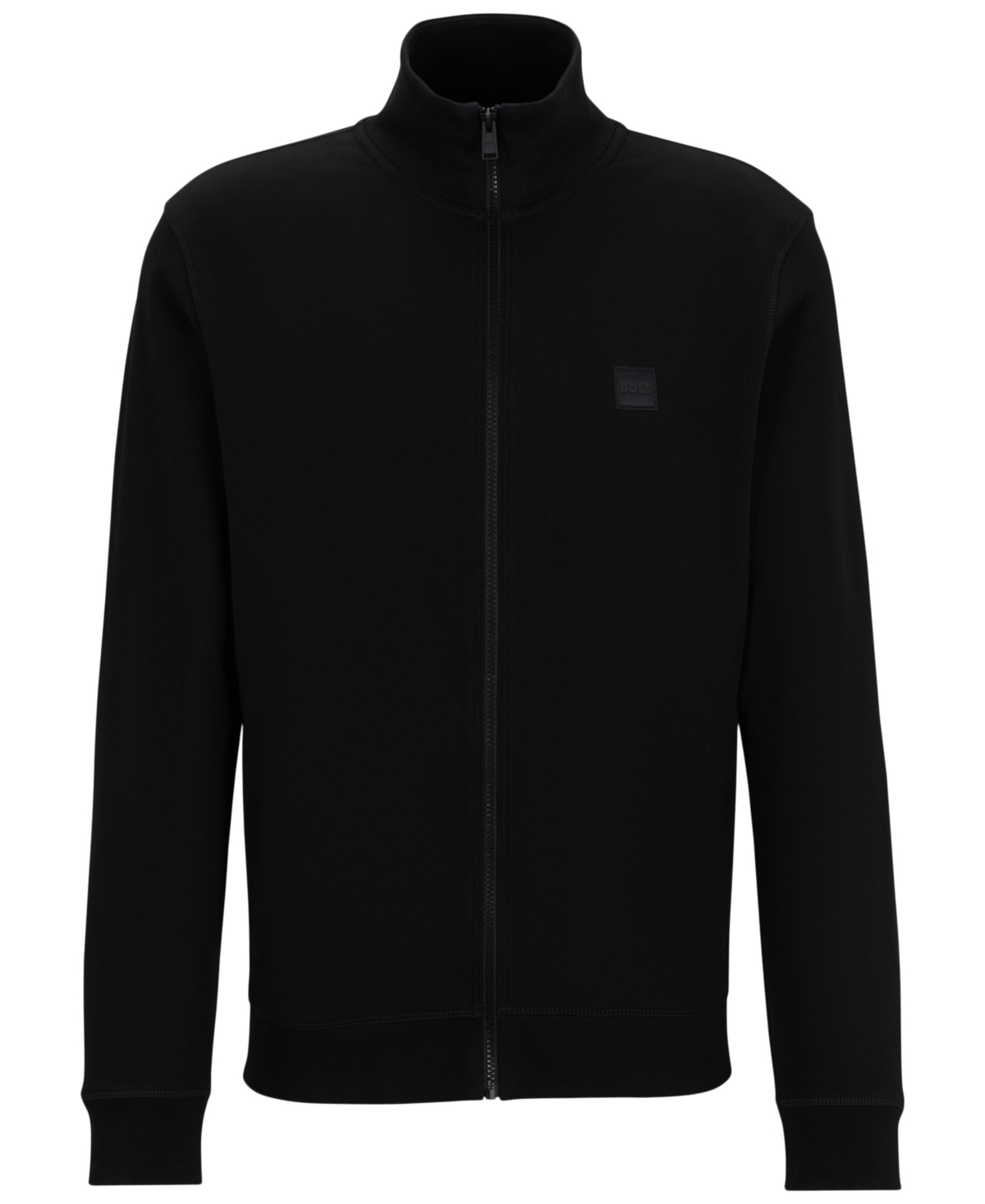 Hugo Boss Boss By  Men's Logo Badge Zip-up Jacket In Black