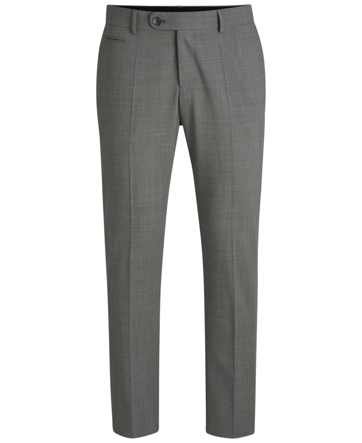 Hugo Boss Boss By  Men's Slim-fit Super-stretch Trousers In Dark Gray