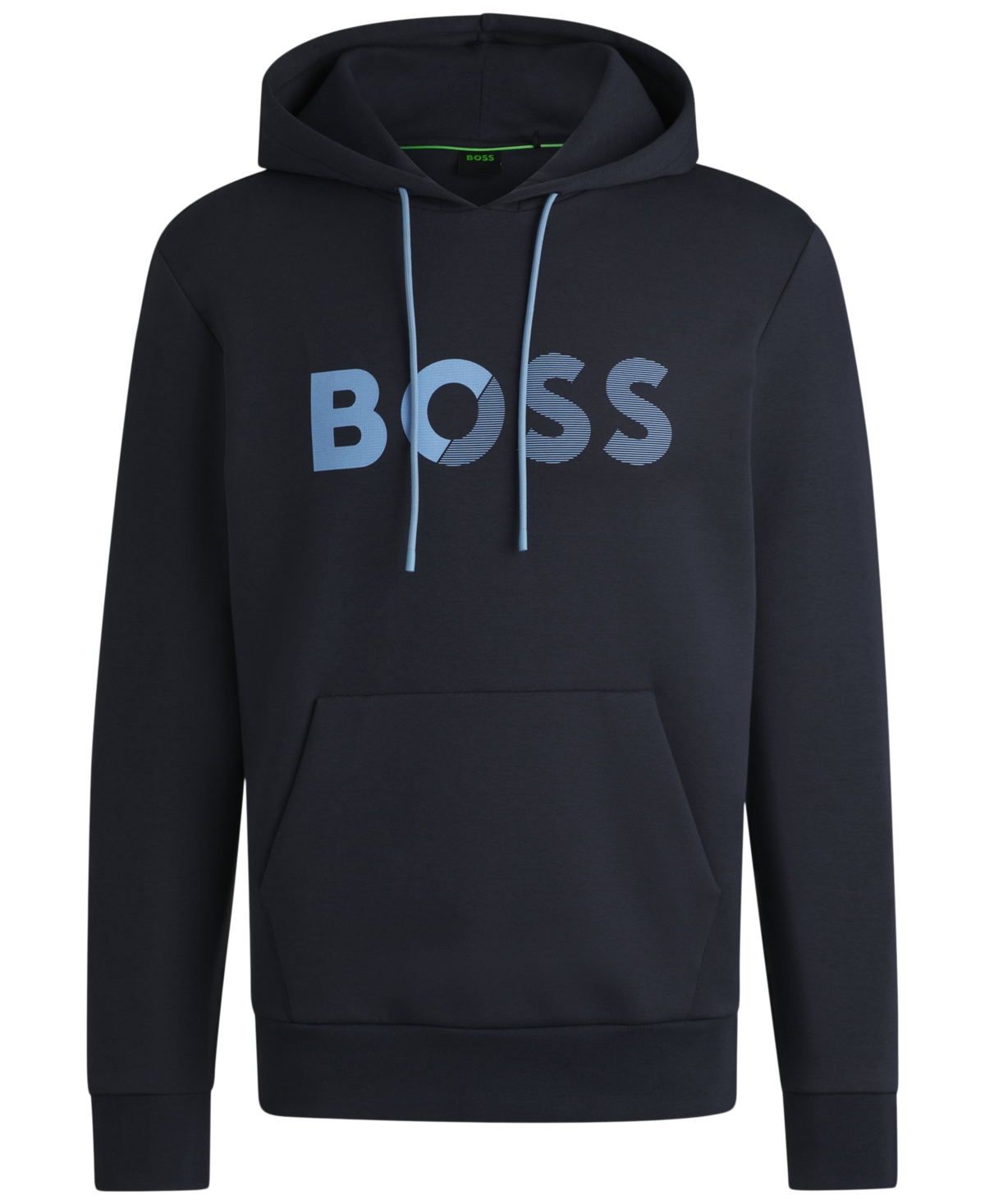 Hugo Boss Boss By  Men's Regular-fit Logo Print Hoodie In Dark Blue
