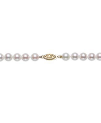 Cultured Akoya Pearl (6-1/2-7mm) Classic 18" Collar Necklace