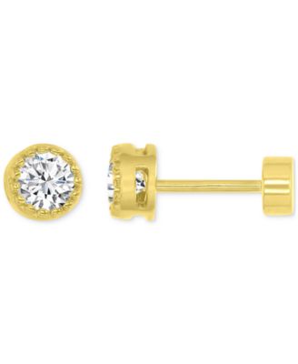 Cubic Zirconia Stud Earrings (3/8 ct. t.w.) in 14k Gold-Plated Sterling Silver
