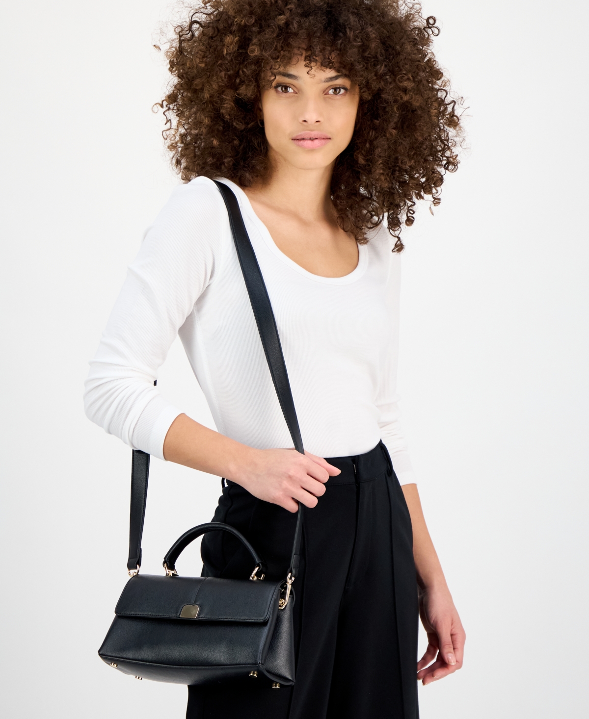 ON 34TH KRISTT SMALL SOLID TOP HANDLE CROSSBODY, EXCLUSIVELY AT MACY'S 
