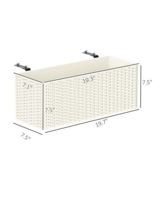 Railing Planter Box (2 Pack, 20 Inch), Rat Look,