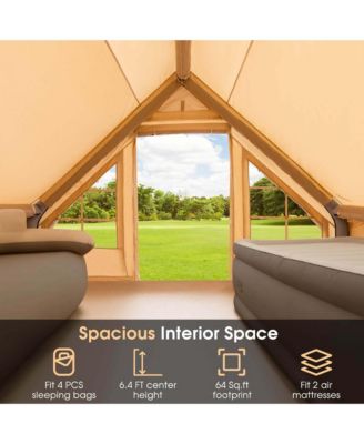 Inflatable Camping Tent 2-6 People Cotton Glamping Tent for Family Camping
