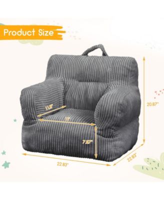 Kids Bean Bag Chair, Comfy Toddler Sofa, Soft Corduroy Lazy Chair for Boys and Girls, for Gaming, Reading, and Napping