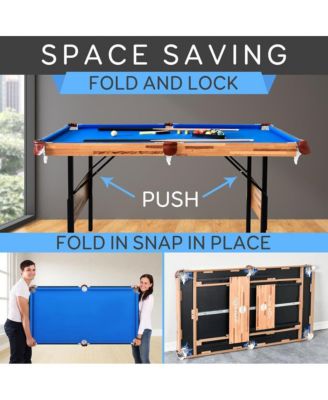 54'' Portable Foldable Pool Table With Accessory Kit