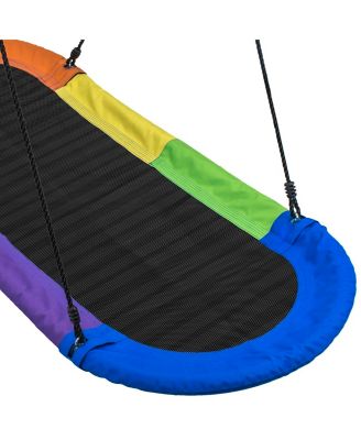 Saucer Surf Swing - Surf's Up Playground Fun with Flags - Portable, Sturdy, Holds 330lbs!