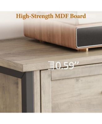 75 Inch Mid-Century Modern TV Stand with Storage