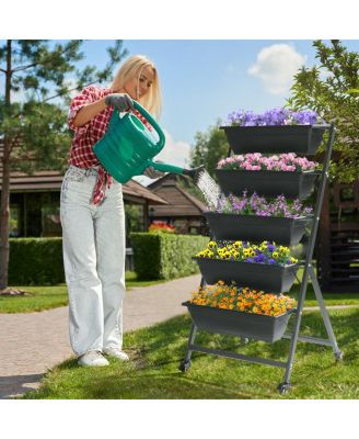 5-Tier Vertical Garden Bed for Space-Saving and Efficient Plant Growth