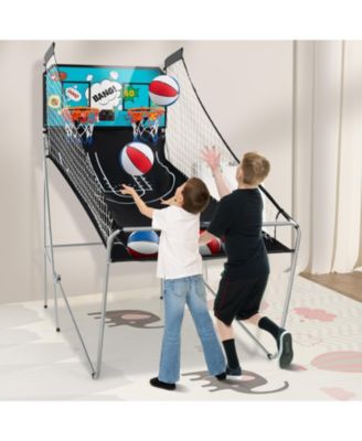 Dual Shot Basketball Arcade Game with 8 Game Modes and 4 Balls