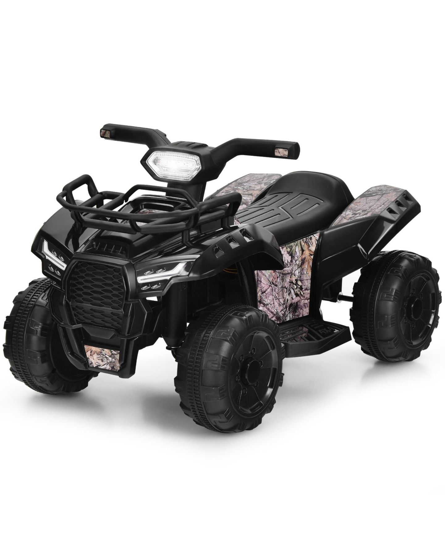 Детская игрушка Gymax 6V 4 Wheels ATV Quad Ride On Car Kids Ride-On Toy w/ Music Horn LED Light Pink, цвет: Чёрный, вариант 1 — фото 1