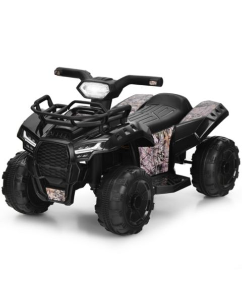 Детская игрушка Gymax 6V 4 Wheels ATV Quad Ride On Car Kids Ride-On Toy w/ Music Horn LED Light Pink, цвет: Чёрный