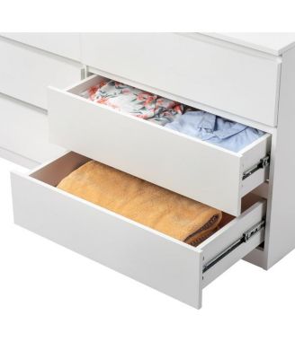 6-Drawer Double Dresser for Bedroom, Wide Storage Cabinet for Living Room and Entryway