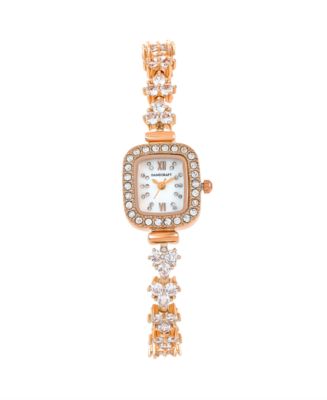 Danecraft Women's 18K Fine Rose Gold Plated Analog Watch - Macy's