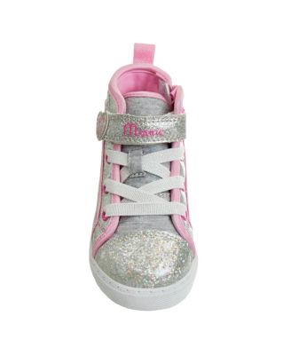 Toddler and Little Girls Minnie Mouse Light Up Canvas Sneakers