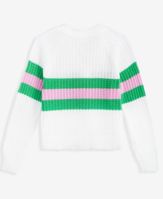 Little & Big Girls Sporty Stripe Cardigan, Exclusively at Macy's 