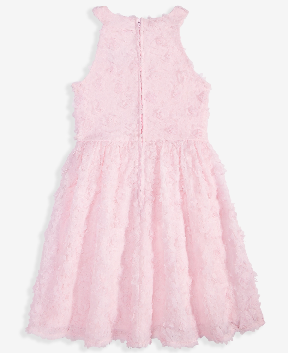 Shop Rare Editions Big Girls Halter Micro Soutache Social Dress In Fuchsia