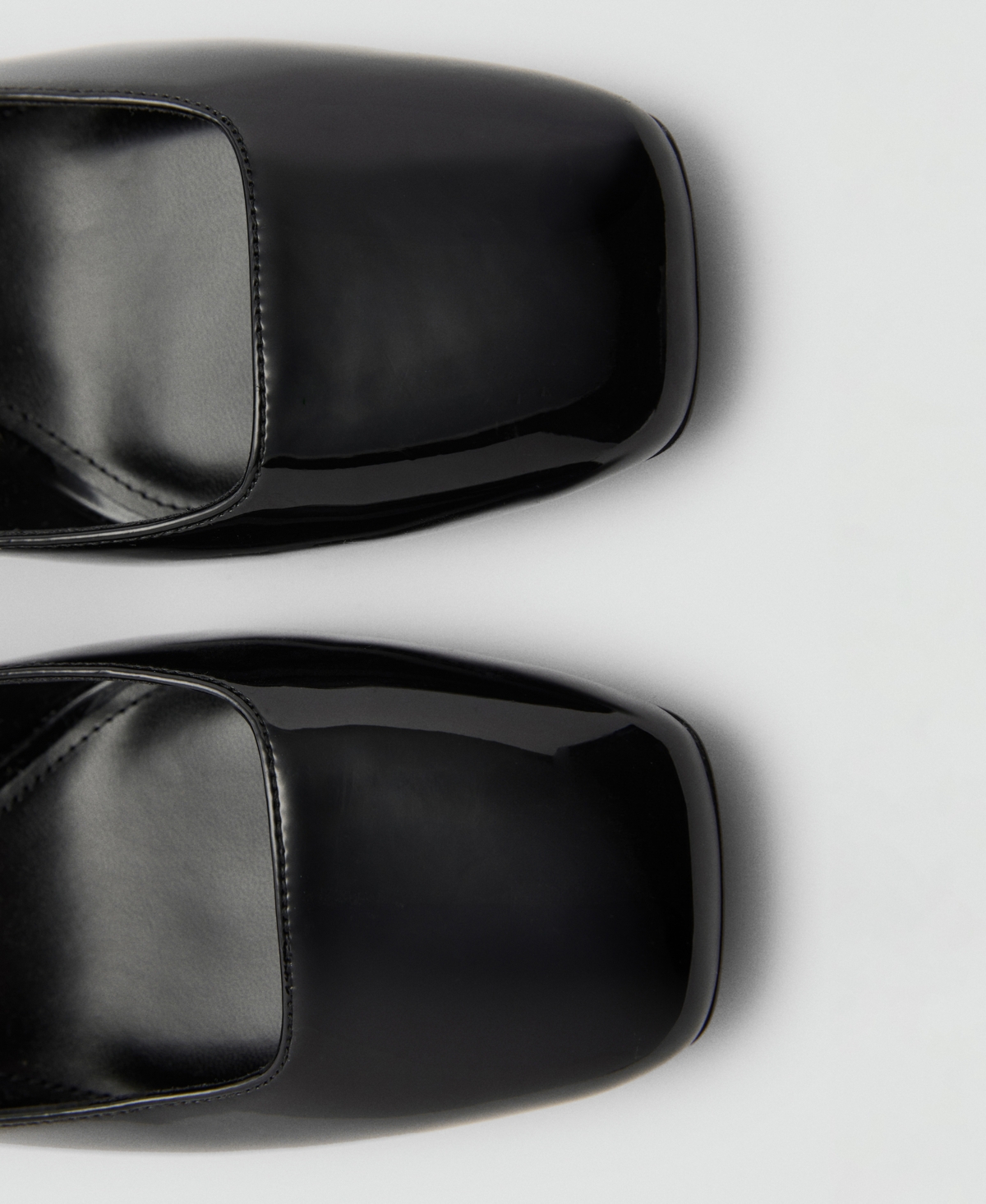 Mango Women's Patent Leather Effect Heeled Shoes In Black