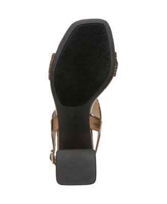 Women's Charnelle Angled Block Heel Square Open Toe Slingback Dress Sandals