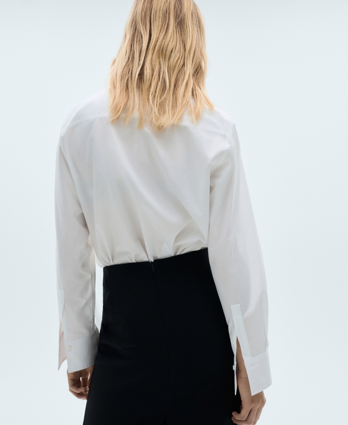 Mango Women's Regular Cotton Lyocell Blend Shirt