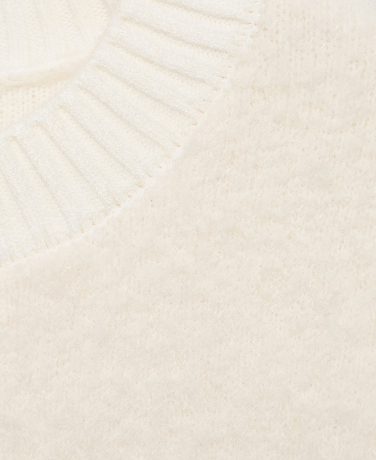 Shop Mango Women's Save Finish Round Neck Sweater In Ecru