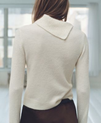 Women's Wraparound Lapel Neck Sweater