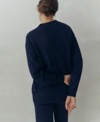 Women's Cotton-Linen Round Neck Knitted Sweater