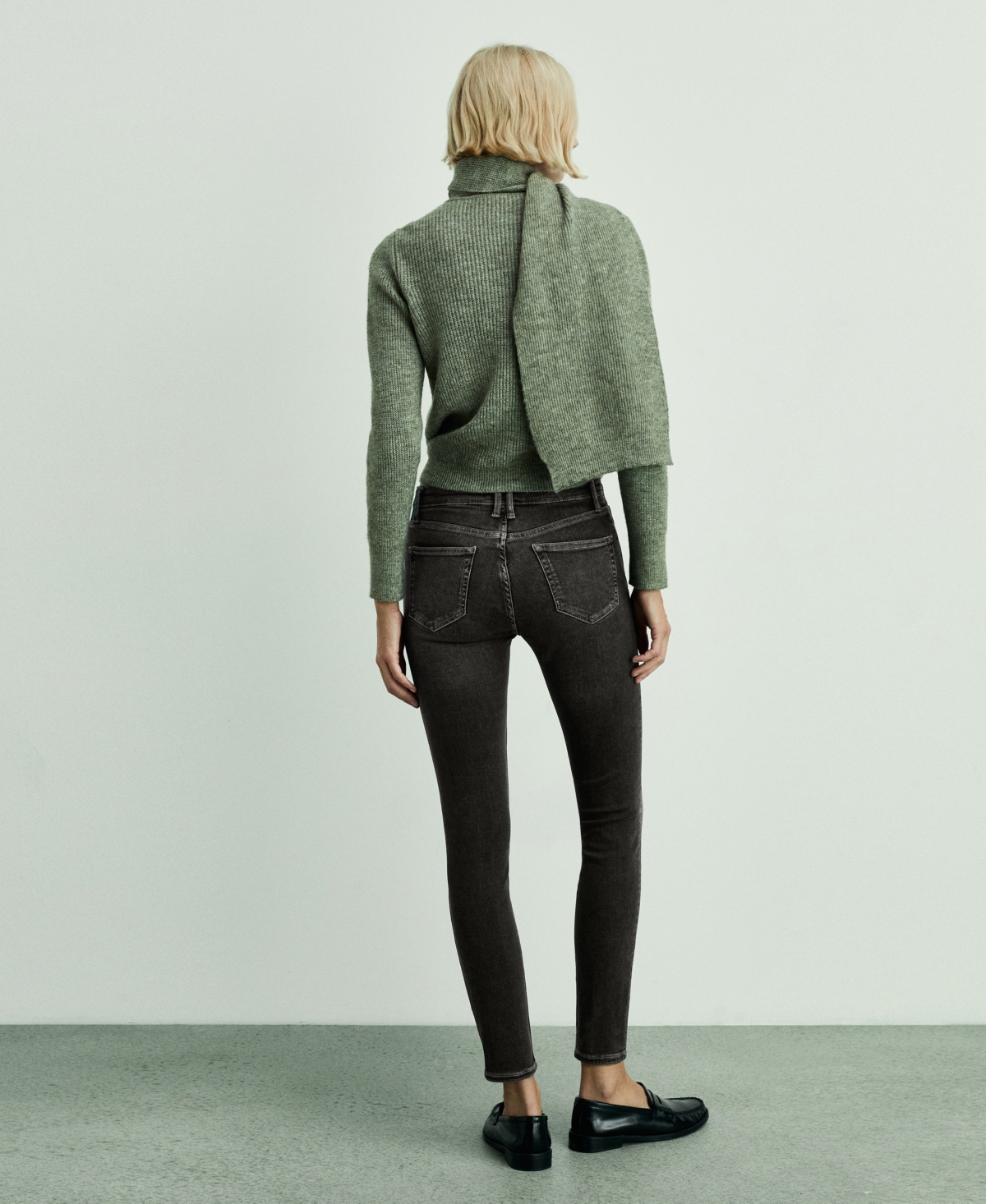 Mango Newisa Mid Rise Skinny Jeans In Open Gray