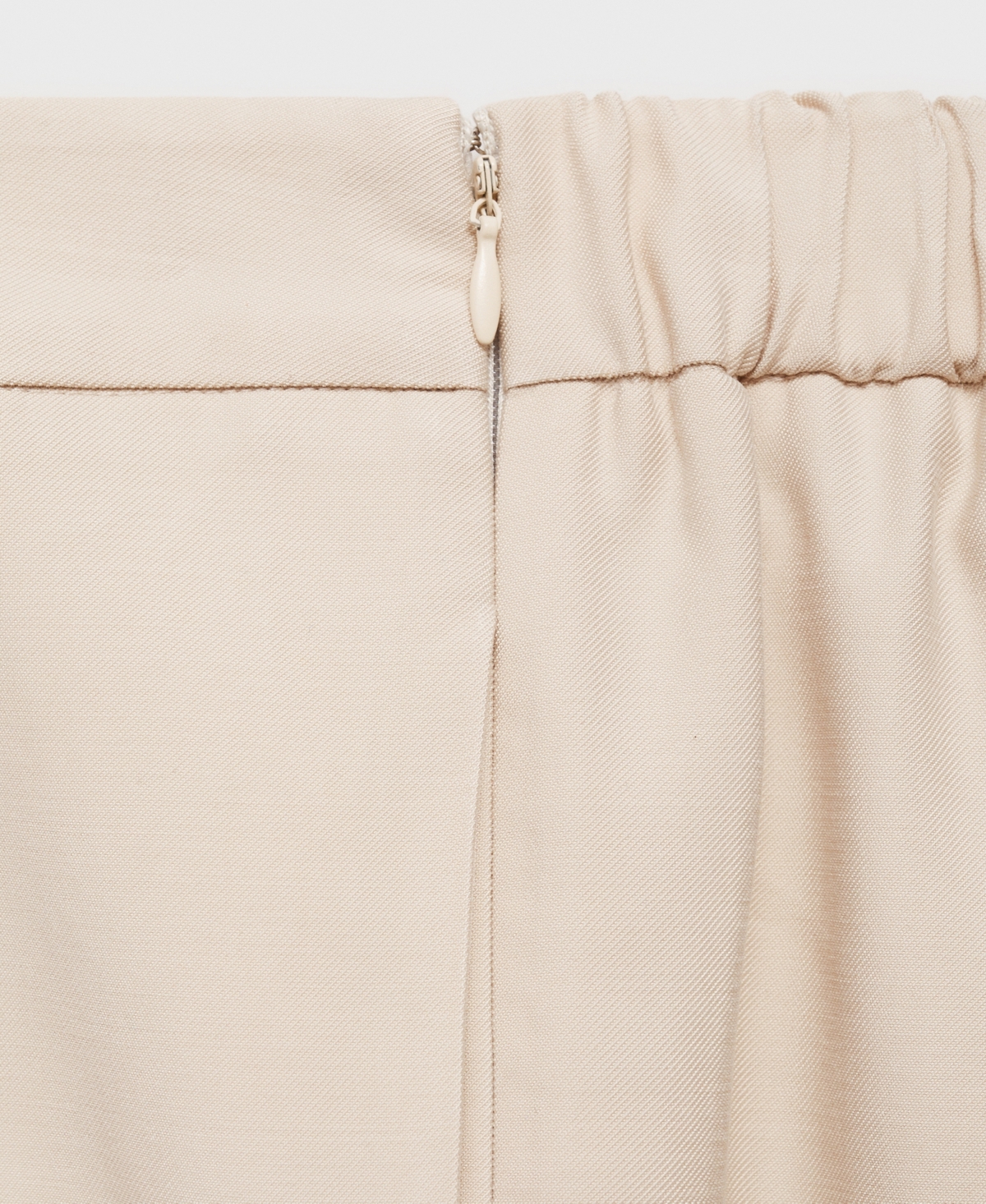 Shop Mango Women's Wide Leg Pleated Pants In Beige
