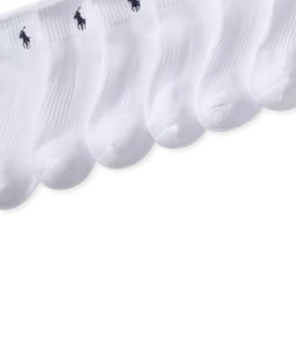 Toddler Boys Solid Quarter Crew Socks, 6-Pack 