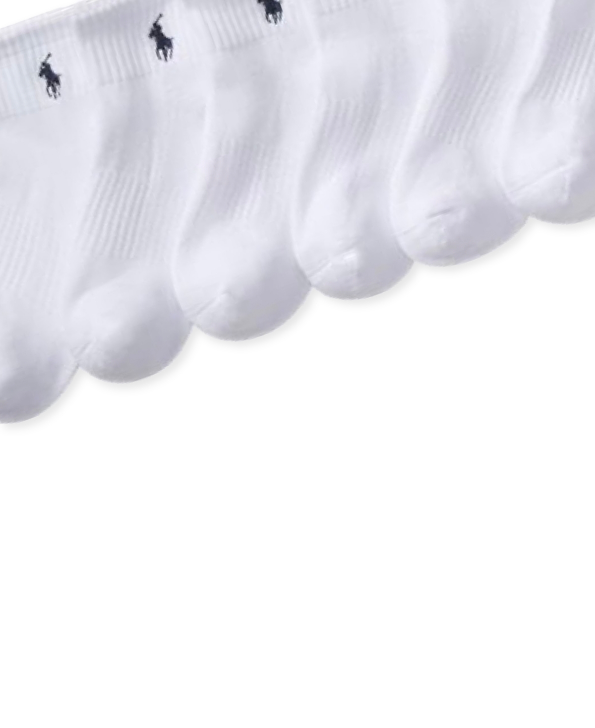 Polo Ralph Lauren Toddler Boys Solid Quarter Crew Socks, 6-pack In White