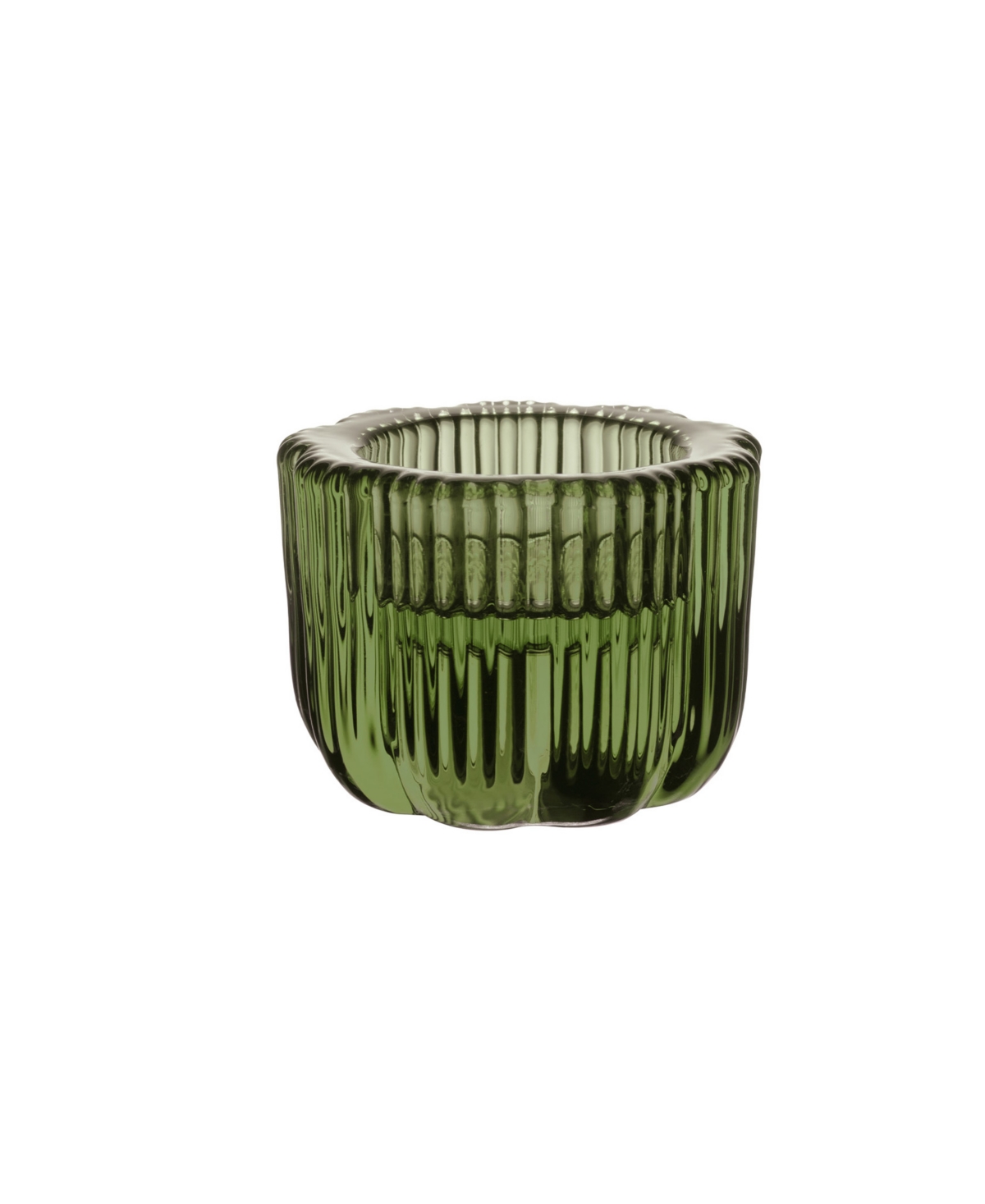 Villeroy & Boch Fleur Muli Functional Votive & Taper Candleholder In Olive Green