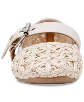 Women's Mellie Woven Buckle Mary Jane Flats