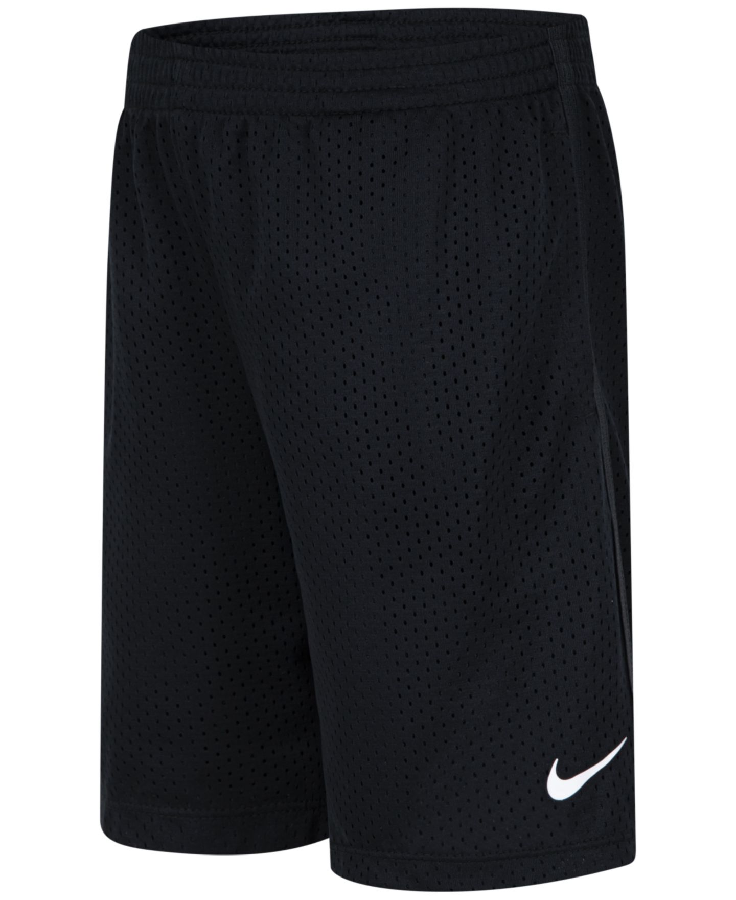 Шорты Nike Dri-FIT Logo Mesh Pull-On Shorts для мальчиков, цвет: Чёрный — фото 4