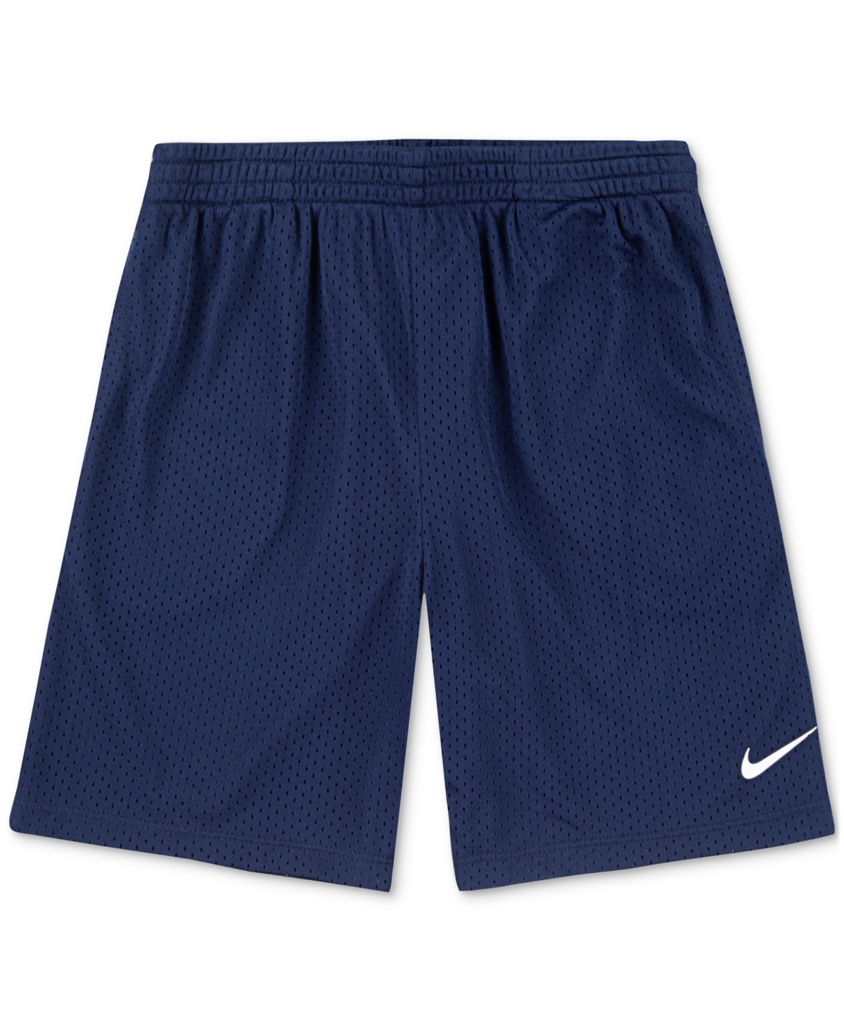 Nike Little Boys Dri-fit Logo Mesh Pull-on Shorts In Midnight Navy