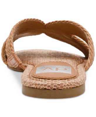 Women's Geeya Raffia Criss Cross Strap Slide Sandals