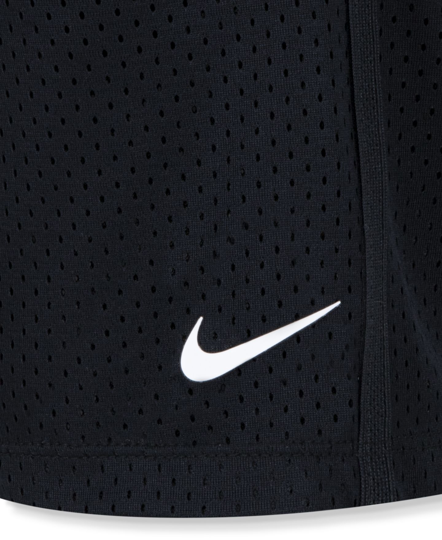 Шорты Nike Dri-FIT Logo Mesh Pull-On Shorts для мальчиков, цвет: Чёрный — фото 8